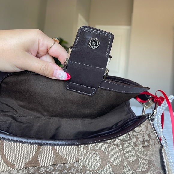 COACH SOHO Brown Signature Canvas Patchwork Hobo Bag - Picture 14 of 15